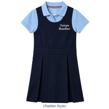 Navy Pleated Pinafore