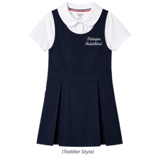 Navy Pleated Pinafore