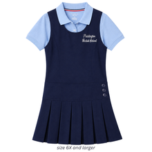 Navy Pleated Pinafore