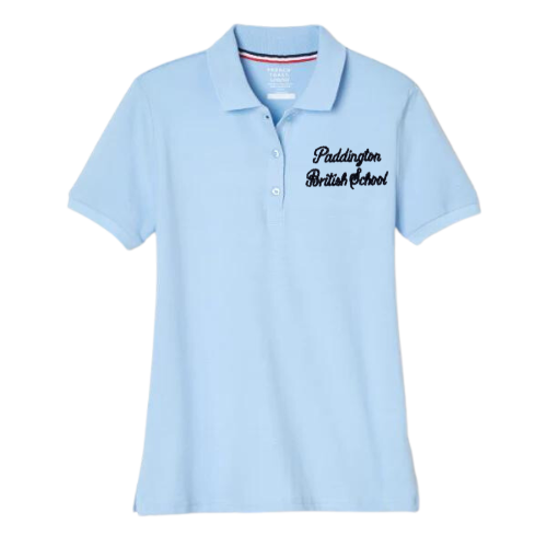 Girl’s Pale Blue Pique Polo