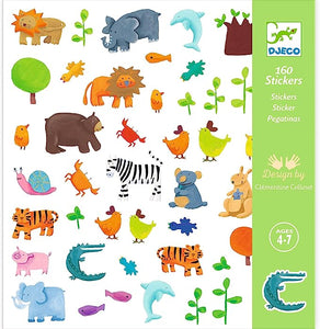 Djeco Animals Stickers (160 pc)
